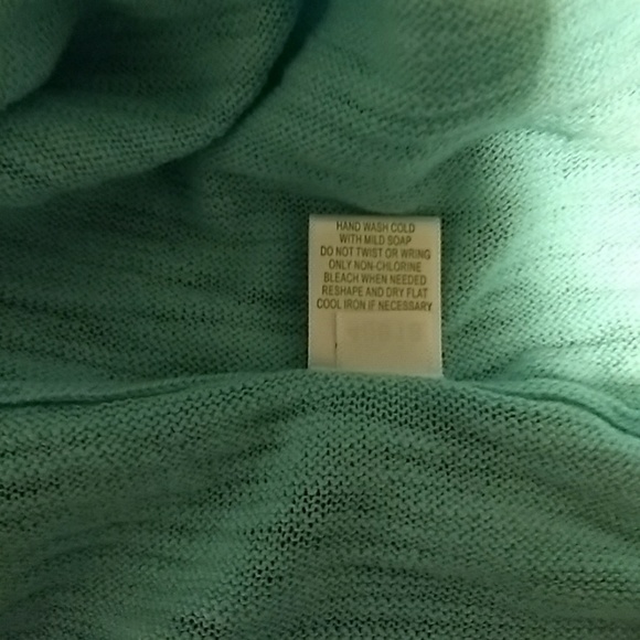 DONATED Garnet Hill embroidered aqua slub cotton - Picture 8 of 8